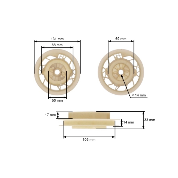 Opravná súprava štartéra pre motory Honda GX120 GX160 GX200 5,5 PS - 6,5 PS