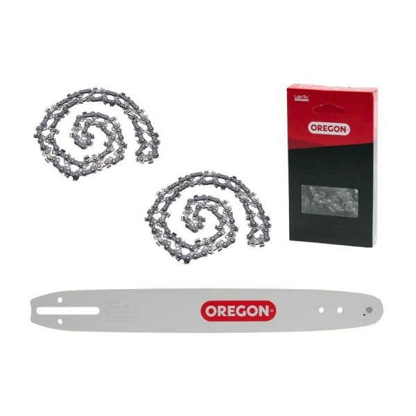 Oregon Combo set vodící lišta 35 cm + 2 x pilový řetěz pro motorové pily Husqvarna 136 140 141 236 Partner 350 351 Dolmar 100 101 102 Oleomac 931 940 Jonsered 2035 CS2138 CS2234