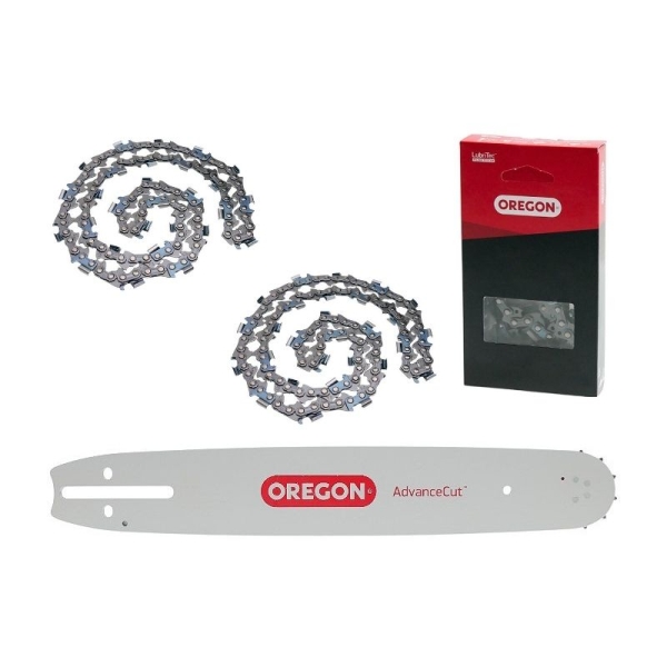 Oregon Combo set vodící lišta 38 cm + 2 x pilový řetěz pro motorové pily Husqvarna 61 66 160 181 260 266 268 281 285 365 371 372 385 562 575 Solo 665 6662 681 Jonsered 2071 2083 2171 2186 Dolmar PS6400 PS7300 PS7900