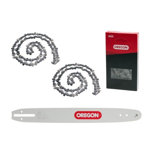Oregon Combo set vodící lišta 40 cm + 2 x pilový řetěz pro motorové pily Husqvarna 136 140 141 236 Partner 350 351 Dolmar 100 101 102 Oleomac 931 940 Jonsered 2035 CS2138 CS2234