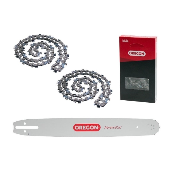 Oregon Combo set vodící lišta 45 cm + 2 x pilový řetěz pro motorové pily Husqvarna 160 260 266 268 272 365 371 562 570 Jonsered 630 2083 2186 Dolmar PS6400 PS7300