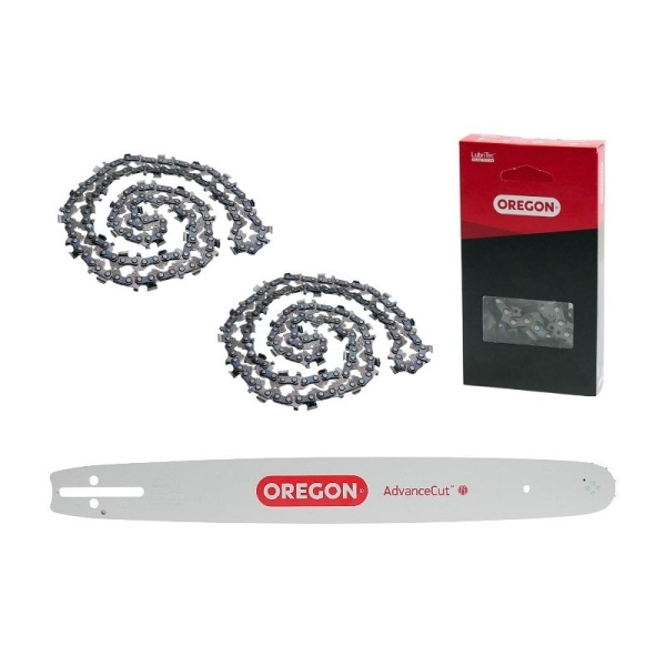 Oregon Combo set vodící lišta 45 cm + 2 x pilový řetěz pro motorové pily Husqvarna 55 345 357 435 450 460 550 Oleomac 940 947 956 Jonsered 2045 2152 2156 Dolmar 109 110 PS4600