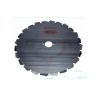 Oregon ocelový univerzální řezací nůž EIA 24 zubý 225 mm x 1,8 mm otvor 25,4 mm pro křovinořezy a motorové vyžínače Stihl Husqvarna Partner Jonsered Oleomac Dolmar Makita Honda
