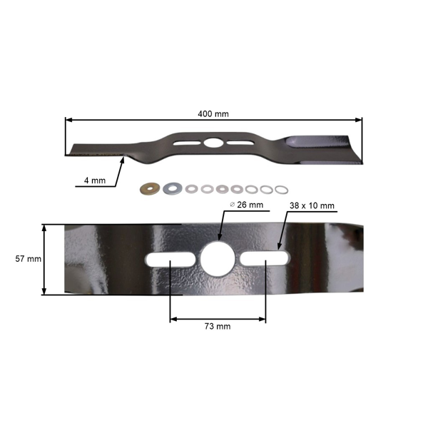 Oregon univerzální mulčovací nůž s redukční podložkou pro sekačky 40 cm