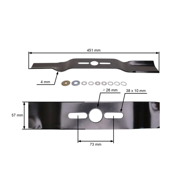 Oregon univerzální můlčovací nůž s reduknční podložkou pro sekačky 45,1 cm