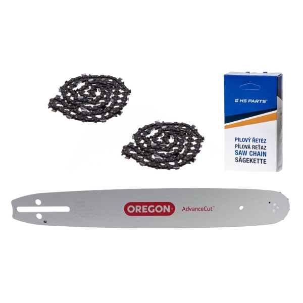 Oregon vodící lišta 140SXEA095 14" (35 cm) 3/8" .050" (1,3 mm) + 2 x HS PARTS pilový řetěz 52 článků hranatý zub pro Husqvarna 36 41 136 137 141 236 240 T435 335XPT 333 334 Jonsered 2035 2115 2117 2138 CS2234 CS2236T Solo 614 630 633 636
