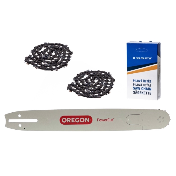 Oregon vodící lišta 178RNDD009 17" (43 cm) 3/8" .058" (1,5 mm) + 2 x HS PARTS pilový řetěz 64 článků hranatý zub pro Husqvarna 61 66 266 268 272 365 372XP 281 298 380 385 585 Solo 665 670 681 Jonsered 2077 2171 Dolmar PS6400 Shindaiwa 285