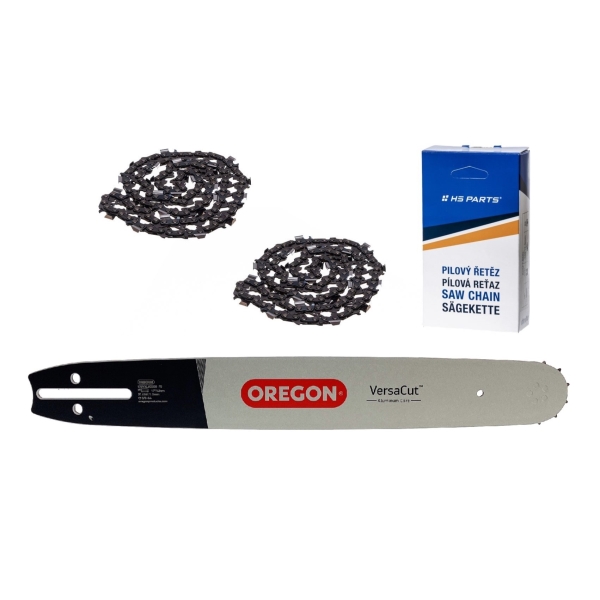 Oregon vodící lišta 178VXLHD009 17" (43 cm) 3/8" .058" (1,5 mm) + 2 x HS PARTS pilový řetěz 64 článků hranatý zub pro Husqvarna 61 66 266 268 272 365 372XP 281 298 380 385 585 Solo 665 670 681 Jonsered 2077 2171 Dolmar PS6400 Shindaiwa 285