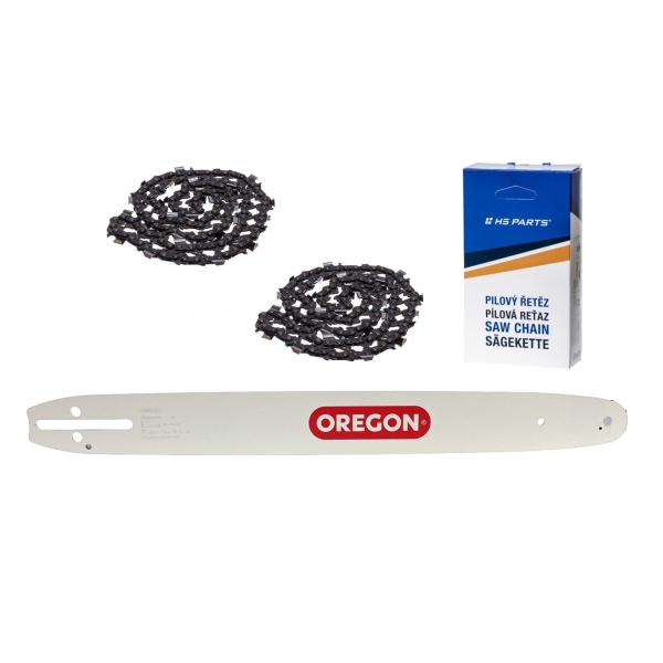 Oregon vodící lišta 180SDEA095 18" (45 cm) 3/8" .050" (1,3 mm) + 2 x HS PARTS pilový řetěz 60 článků hranatý zub pro Husqvarna 36 41 136 137 141 236 240 T435 335XPT 333 334 Jonsered 2035 2115 2117 2138 CS2234 CS2236T Solo 614 630 633 636