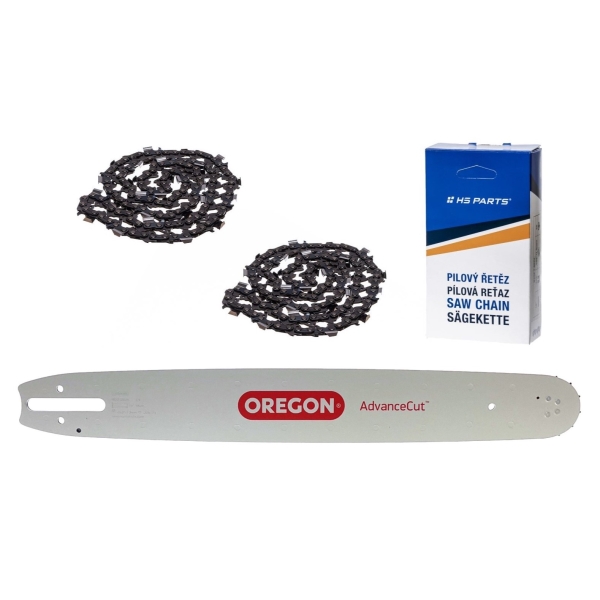 Oregon vodící lišta 183SFGD025 18" (45 cm) .325" .063" (1,6 mm) + 2 x HS PARTS pilový řetěz 74 článků hranatý zub pro Stihl 024 026 028 030 031 032 034 036 MS240 MS260 MS261 MS270 MS280 MS290 MS310 MS390