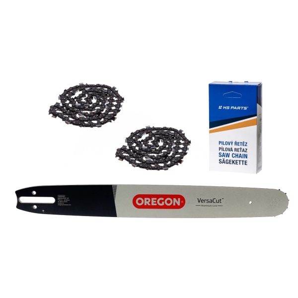 Oregon vodící lišta 203VXLHD025 20" (50 cm) 3/8" .063" (1,6 mm) + 2 x HS PARTS pilový řetěz 72 článků hranatý zub pro Stihl 029 031 032 034 041 042 036 044 048 056 066 MS290 MS310 MS360 MS361 MS362 MS391 MS440 MS441 MS462 MS460 MS640 MS660