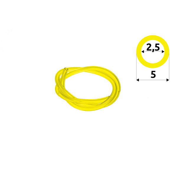 Palivová hadička 2,5 mm x 5,0 mm x 1,0 m