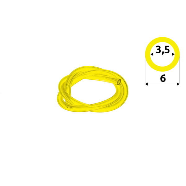 Palivová hadička 3,5 mm x 6,0 mm x 1,0 m