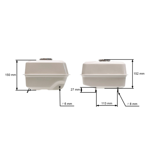 Palivová nádrž pre motory Honda GX240 GX270 (OEM 17510-ZE2-010ZA 17510ZE2020ZA)