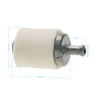 Palivový filter pre motorové píly krovinorezy a ďalšiu záhradnú techniku