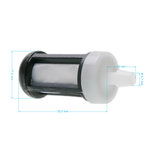 Palivový filter pre motorové píly krovinorezy a ďalšiu záhradnú techniku