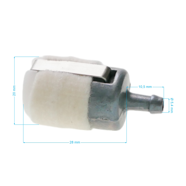 Palivový filter pre motorové píly krovinorezy a ďalšiu záhradnú techniku