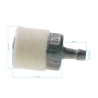 Palivový filter pre motorové píly krovinorezy a ďalšiu záhradnú techniku