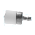 Palivový filter pre motorové píly krovinorezy a ďalšiu záhradnú techniku