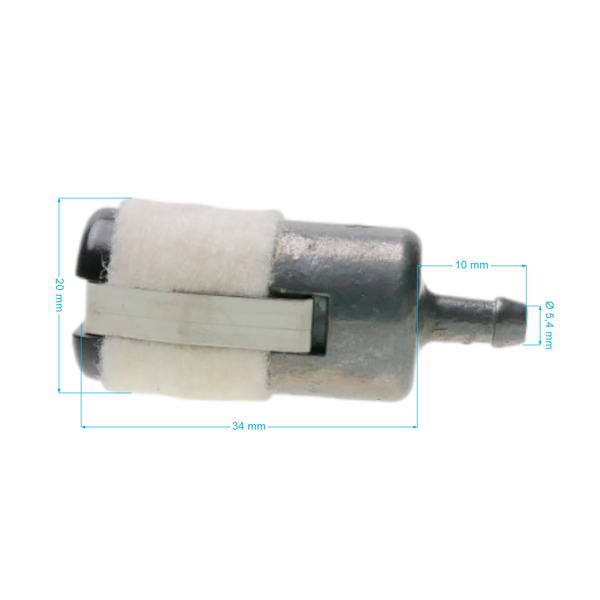 Palivový filter pre záhradnú a lesnú techniku