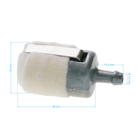 Palivový filtr pro motorové pily Husqvarna Jonsered Dolmar Makita Oleomac Partner