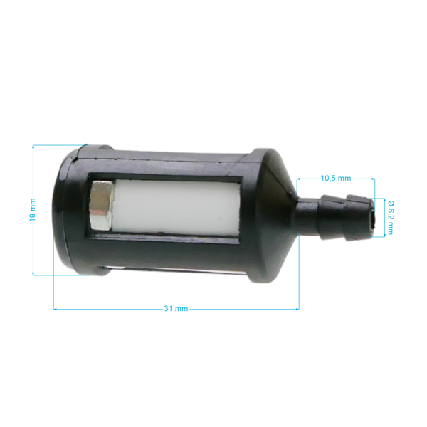 Palivový filtr pro motorové pily křovinořezy a další zahradní techniku