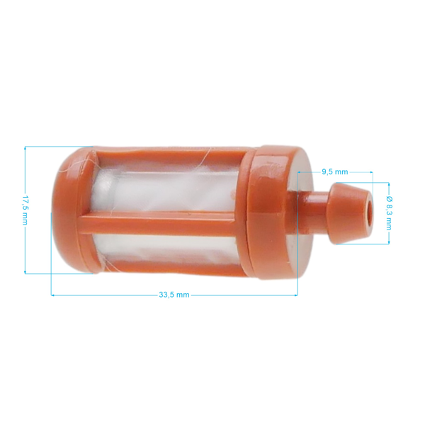 Palivový filtr pro motorové pily křovinořezy a další zahradní techniku