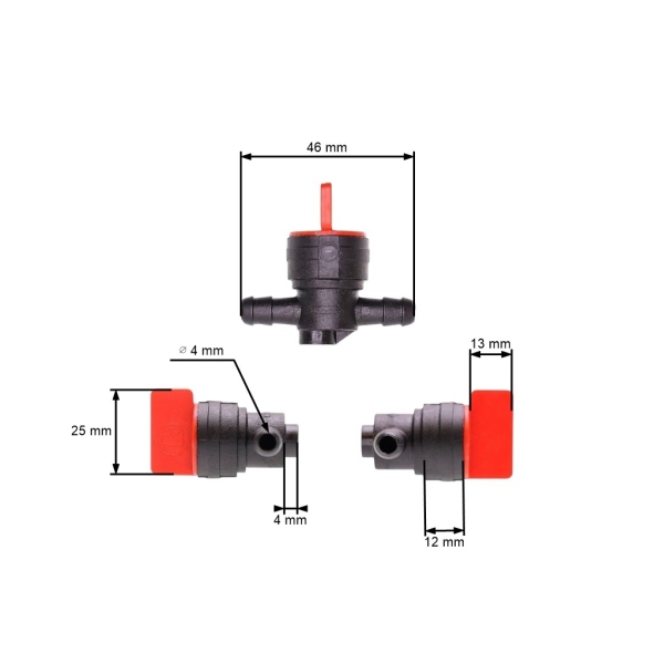 Palivový ventil pro motory Briggs & Stratton Snapper Kohler John Deere Kawasaki (OEM 494768 493960 698183 698181 24507 34212 7034212 1-6325)