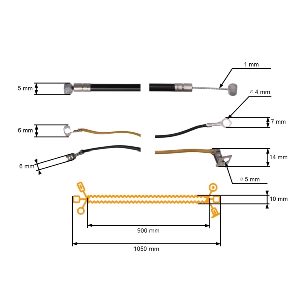 Plynové lanko pro křovinořezy Stihl FS240 FS260 (41471801110)