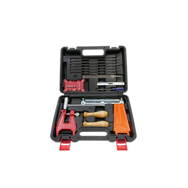 Přenosný kufřík s nářadím pro ostření pilových řetězů