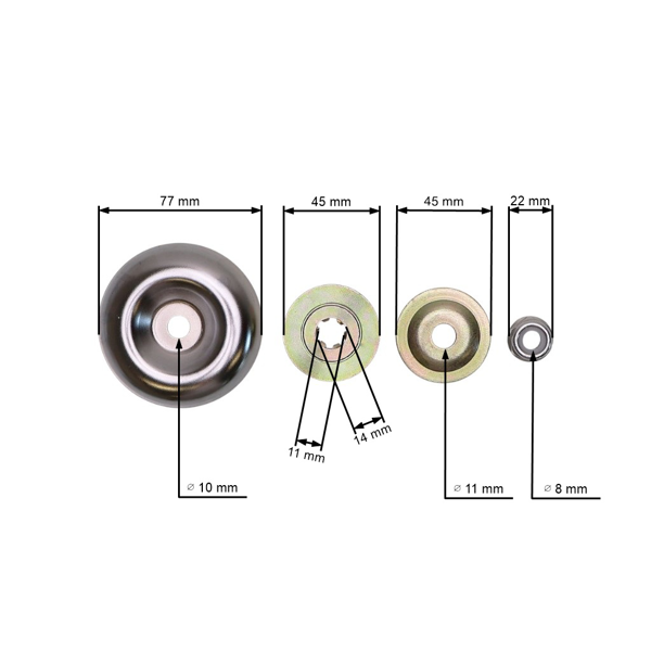 Prevodová hlava pre činské krovinorezy a krovinorezy z hobbymarketov so štvorcovým profilom hriadeľa s priemerom rúrky 26 mm