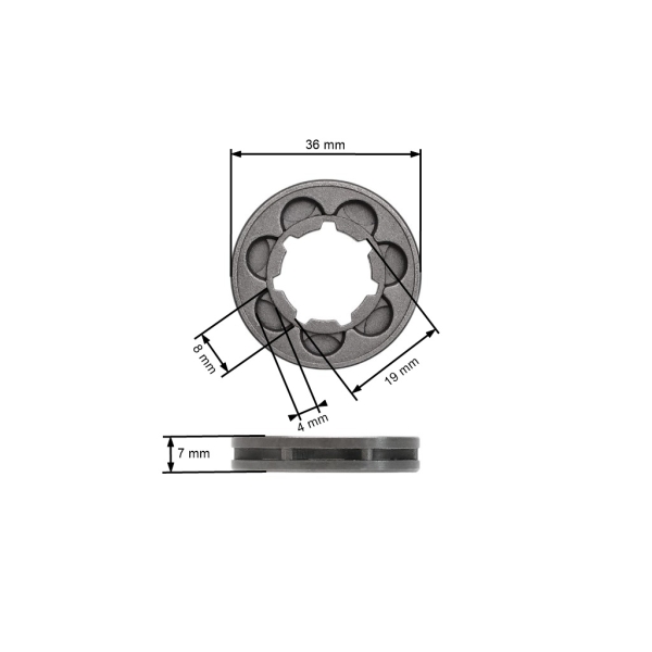 Prstýnek řetězky 3/8 7 zubů pro motorové pily Stihl 017 018 021 023 025 MS170 MS180 MS210 MS230 MS250 MS251 (OEM 00006421223 00006421231)