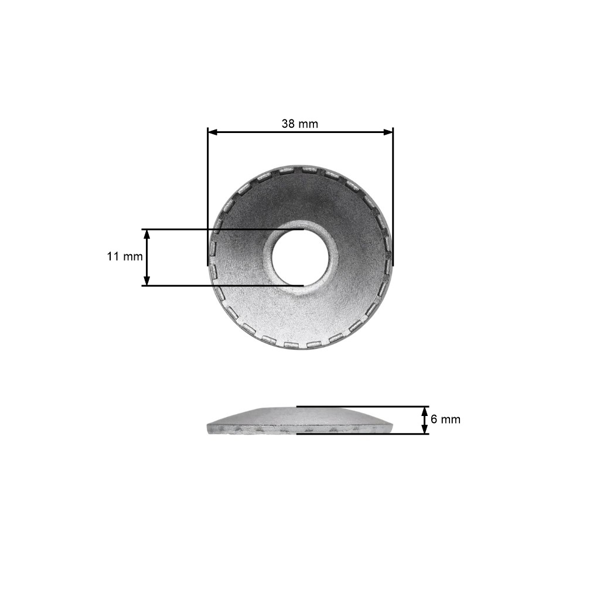 Pružná univerzální ocelová podložka držáku žacího nože pro motorové sekačky a zahradní traktory
