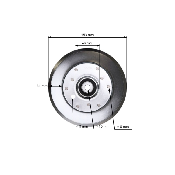 Řemenice pro zahradní traktory MTD Cub Cadet Mac Allister Mastercut Efco Oleo-Mac (OEM 756-04050 956-04050)
