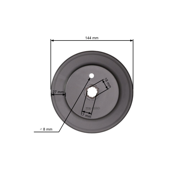 Řemenice pro zahradní traktory MTD Gutbrod Lawnflite Yardman Golf Fleurelle Mastercut White Greencut (OEM 756-0980 956-0980)