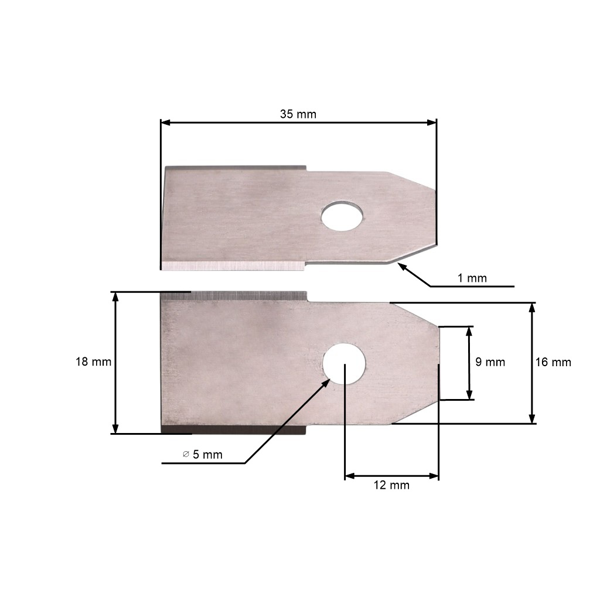 Sada 30 ks. žacích nožů 3,5 cm (1,4") pro robotické sekačky Husqvarna McCulloch Flymo Gardena (OEM 577864603 535138702 535138703 577864401 577864402)