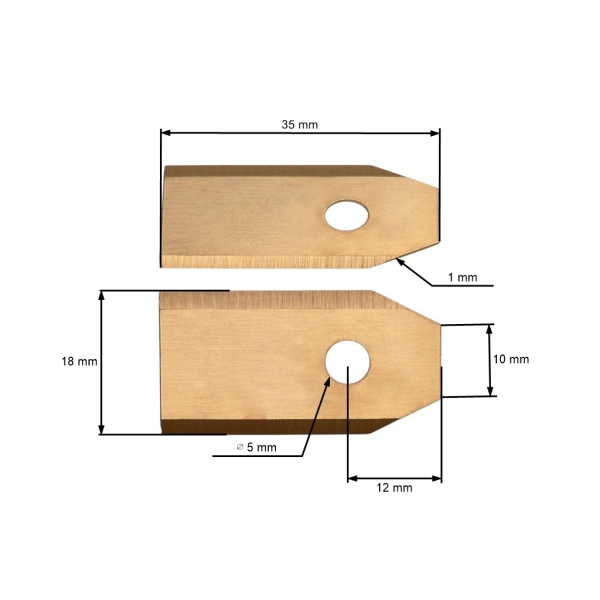 Sada 30 ks. žacích nožů 3,5 cm (1,4") pro robotické sekačky Husqvarna McCulloch Flymo Gardena (OEM 577864603 535138702 535138703 577864401 577864402)