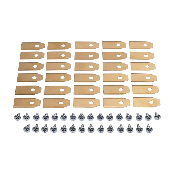 Sada 30 ks. žacích nožů 3,5 cm (1,4") pro robotické sekačky Husqvarna McCulloch Flymo Gardena (OEM 577864603 535138702 535138703 577864401 577864402)