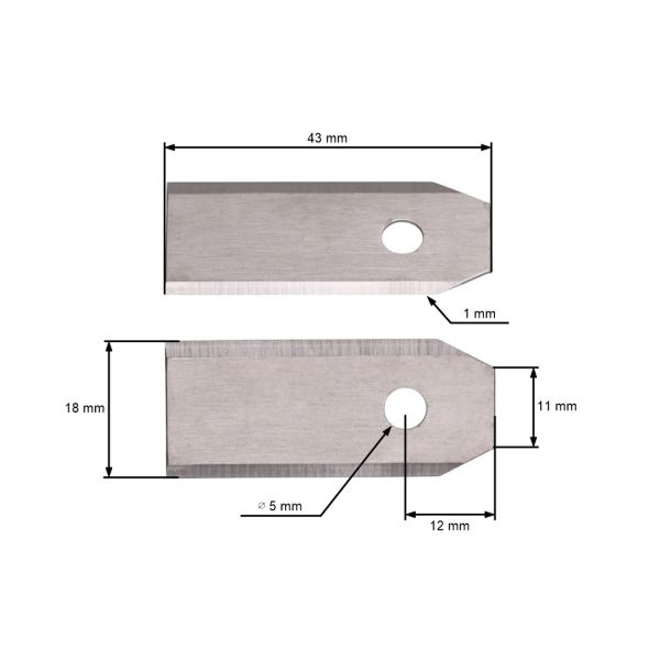 Sada 30 ks. žacích nožů 4,3 cm (1,7") pro robotické sekačky Husqvarna McCulloch Flymo Gardena (OEM 577864603 535138702 535138703 577864401 577864402)