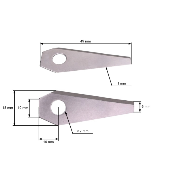 Sada 30 ks. žacích nožů 4,9 cm (2") pro robotické sekačky Bosch Indego 350 Indego 350 Connect Indego 1100 Connect (OEM F016800321)