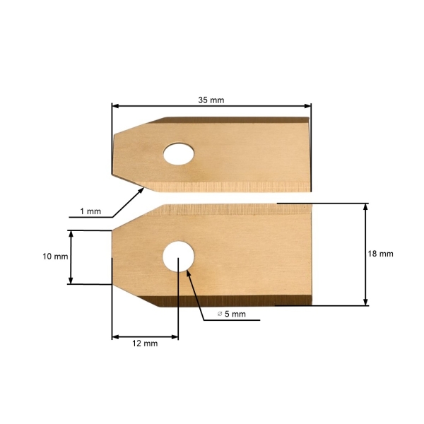 Sada 9 ks. žacích nožů 3,5 cm (1,4") pro robotické sekačky Husqvarna McCulloch Flymo Gardena (OEM 577864603 535138702 535138703 577864401 577864402)