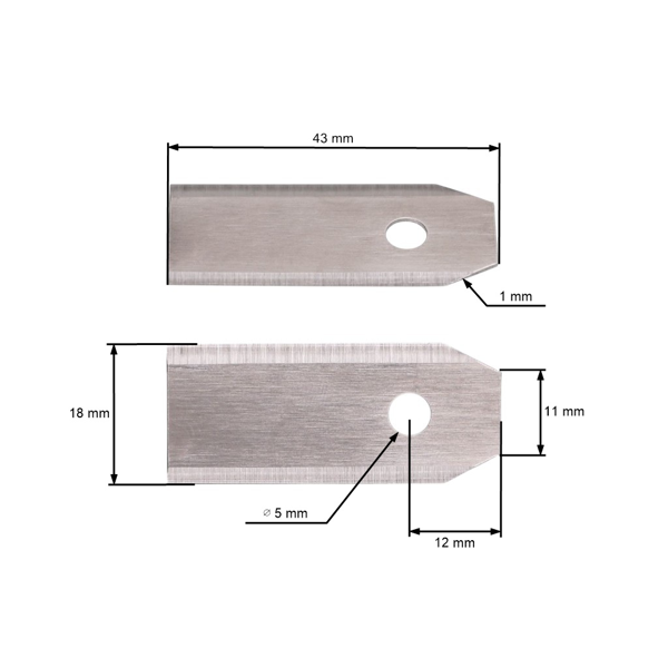 Sada 9 ks. žacích nožů 4,3 cm (1,4") pro robotické sekačky Husqvarna McCulloch Gardena Flymo (OEM 535138701)