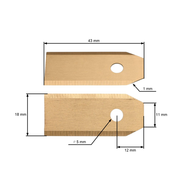 Sada 9 ks. žacích nožů 4,3 cm (1,4") pro robotické sekačky Husqvarna McCulloch Gardena Flymo (OEM 535138701)