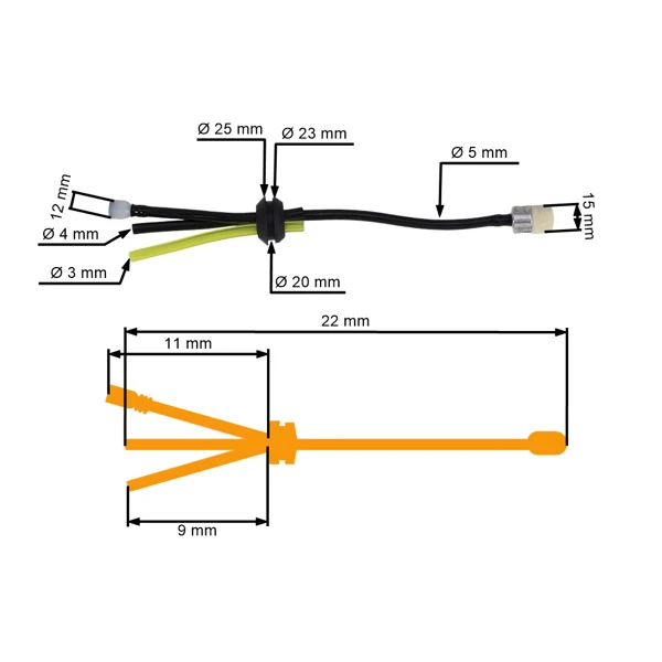Sada hadiček s palivovým filtrem 3,0 mm x 6,0 mm x 85 mm pro motorové pily křovinořezy a další zahradní techniku