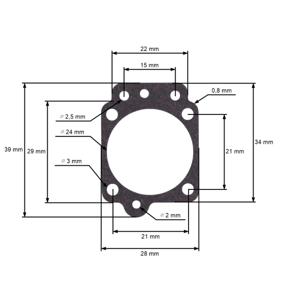 Sada membrán pre čínske krovinorezy a z hobbymarketov s objemom motora 26 cm3 32 cm3 43 cm3 52 cm3