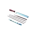 Sada na údržbu vodících lišt ostření pilových řetězů motorových elektrických a aku pil