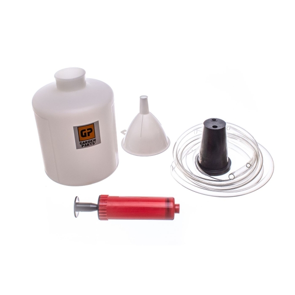 Servisná profi sada na výmenu oleja pre kosačky na trávu 1,4l