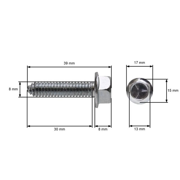 Šroub mandrely pro zahradní traktory Husqvarna Jonsered Partner McCulloch Craftsman Poulan (OEM 584953901 532173984 539107630 157722 173984)
