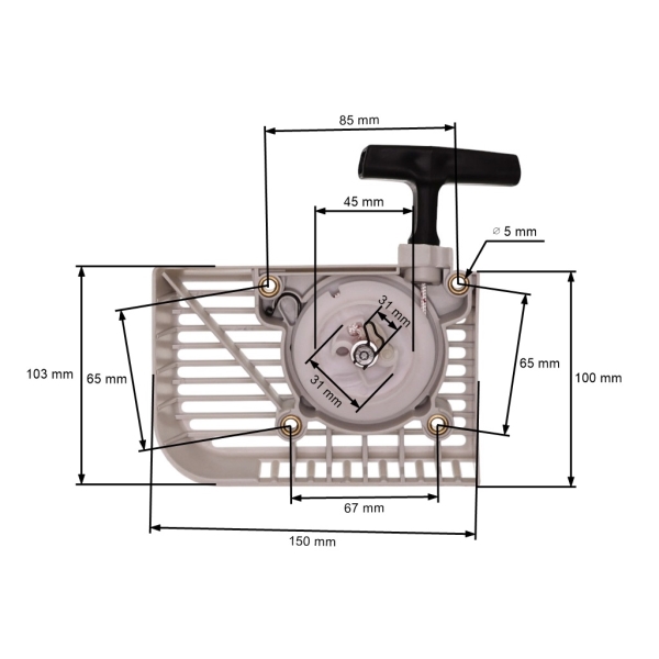 Startér pro křovinořezy Stihl FS160 FS180 FS220 FS280 FS290 (OEM 41191900401)