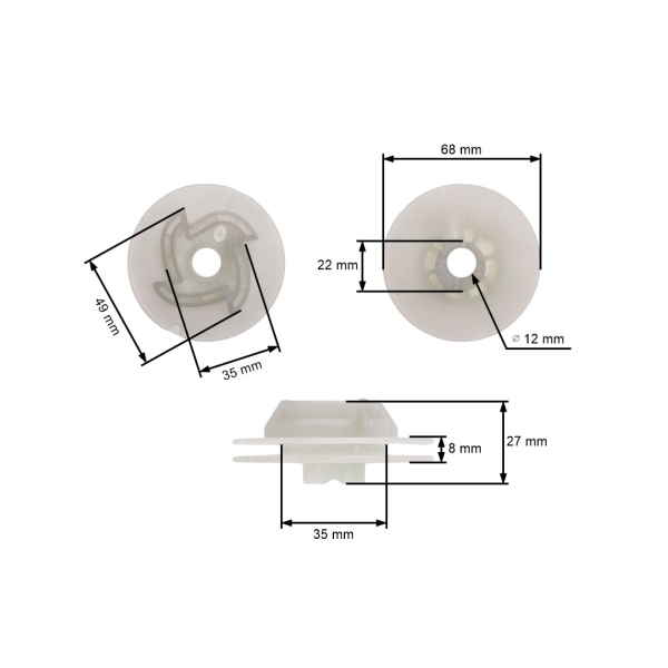 Startovací kladka pro motorové pily Husqvarna 340 345 346XP 353 450 455 461 465 Jonsered 2141 2145 CS2141 CS2147 CS2245 CS2255 (OEM 537092501)
